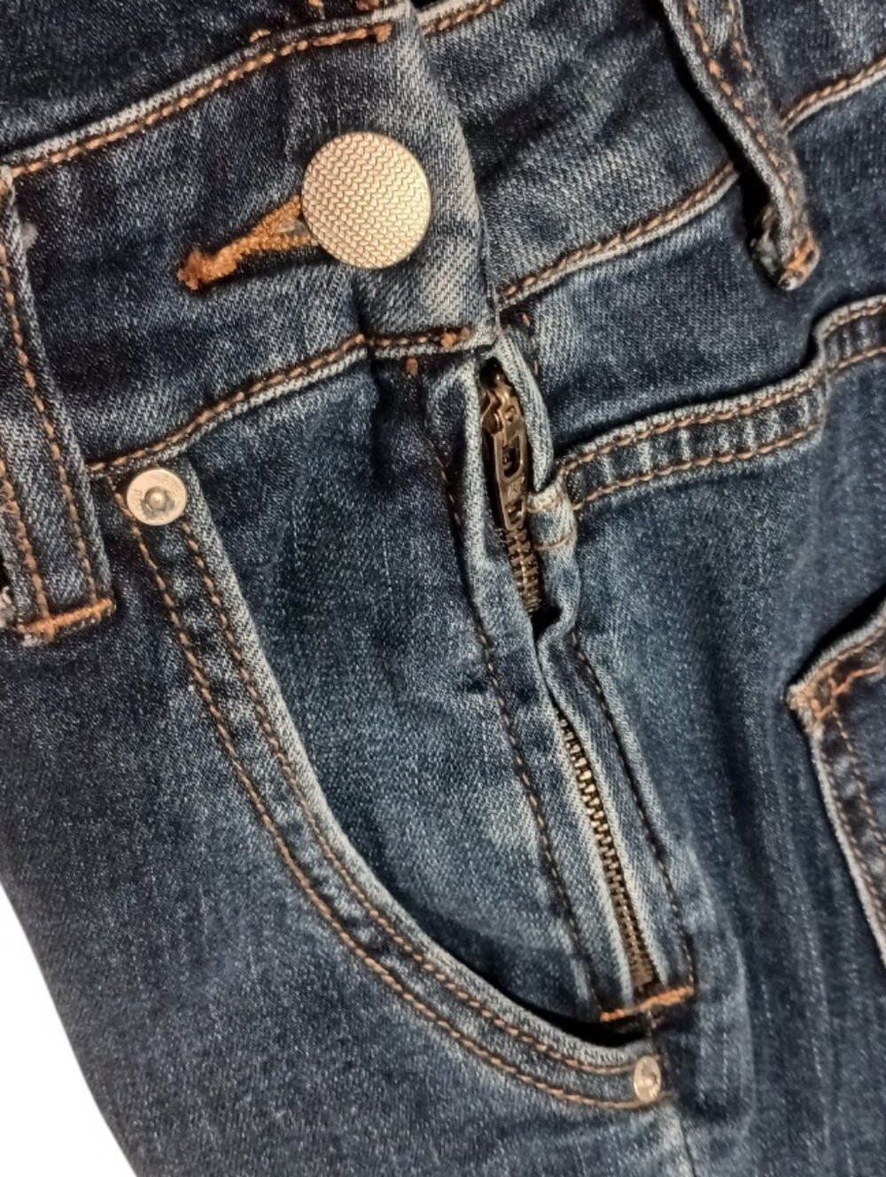Free People Slim Leg Ankle Denim Bib Overalls - Picture 6 of 12